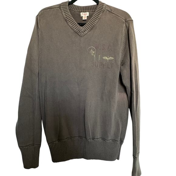 Mossimo Cotton Sweater Brown M Y2K Military  Cabincore Dark Academia GORPCORE - Picture 1 of 7